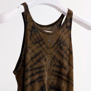 Raquel Allegra Brown Tie Dye Tank Dress